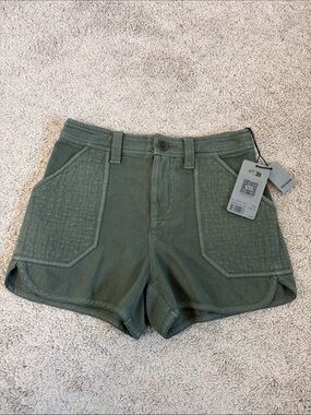 Zadig Voltaire Cotton Twill Utility Shorts Olive Green 34 US 2 XS NWT Military
